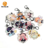 Cartoon Acrylic Key Chain Photo Charms Personalized Car Keychains