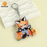 Cartoon Acrylic Key Chain Photo Charms Personalized Car Keychains