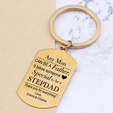 Stepfather Keychain Engraved Thank You For Everything Family Men's Gift