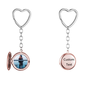 Personalized Keychain Stainless Steel Heart Women Men Keychain