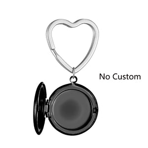 Personalized Keychain Stainless Steel Heart Women Men Keychain