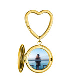 Personalized Keychain Stainless Steel Heart Women Men Keychain