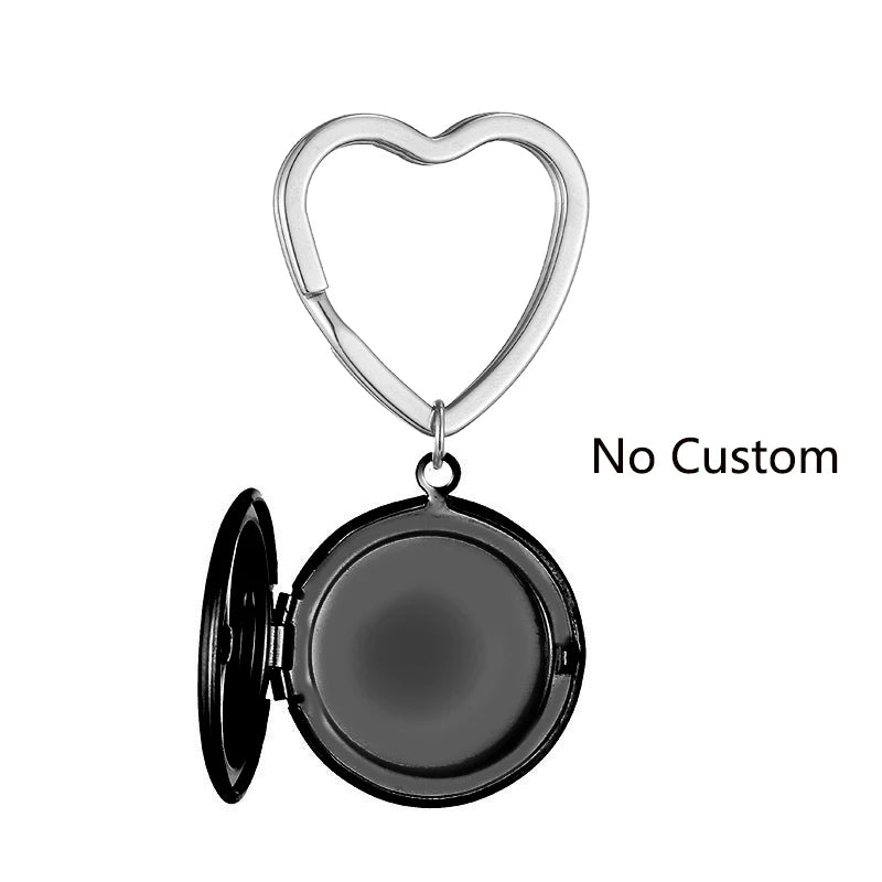 Personalized Keychain Stainless Steel Heart Women Men Keychain