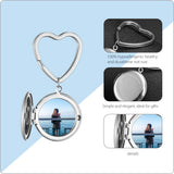 Personalized Keychain Stainless Steel Heart Women Men Keychain