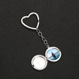 Personalized Keychain Stainless Steel Heart Women Men Keychain