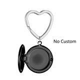 Personalized Keychain Stainless Steel Heart Women Men Keychain