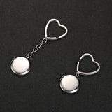 Personalized Keychain Stainless Steel Heart Women Men Keychain