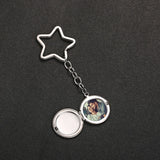 Personalized Stainless Steel Star Keychain with Photo Engraving