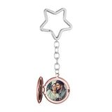 Personalized Stainless Steel Star Keychain with Photo Engraving