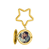 Personalized Stainless Steel Star Keychain with Photo Engraving