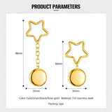Personalized Stainless Steel Star Keychain with Photo Engraving