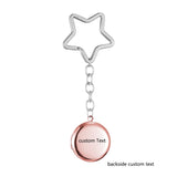 Personalized Stainless Steel Star Keychain with Photo Engraving