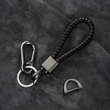 Woven Leather Car Key Ring Men Women Key Chain Waist Personalized Gift
