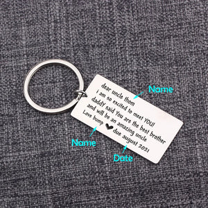 Personalized Uncle Name Key Ring Chain Stainless Steel Car Key Tag