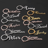 Custom Name Letter Pendant Keychain for Women