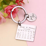 Personalized Calendar Keychain with Engraved Name