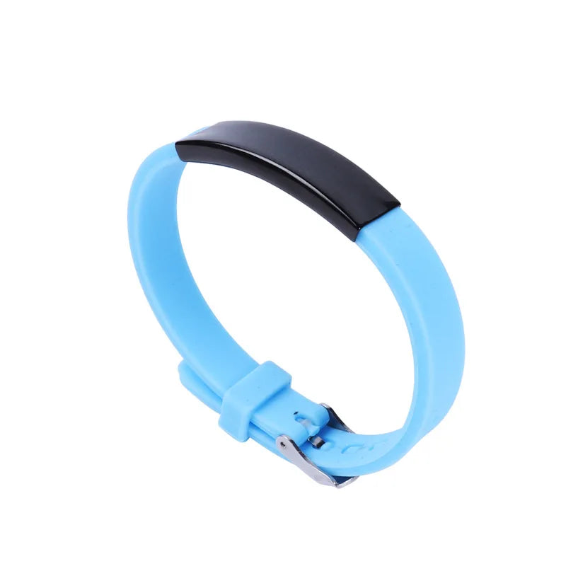 Kids Baby ID Bracelets Stainless Steel Silicone Bands Emergency Name Phone
