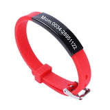 Kids Baby ID Bracelets Stainless Steel Silicone Bands Emergency Name Phone