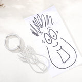 Personalized Kids Drawing DIY Keychains Engrave Artwork Stainless Steel