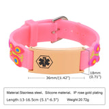 Child Butterfly Medical ID Bracelet, Personalized Alert Bracelet