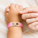 Child Butterfly Medical ID Bracelet, Personalized Alert Bracelet