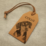 Personalized Pet Photo Luggage Tag, Custom Dog Cat Travel Label
