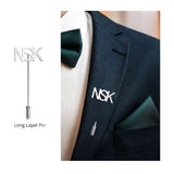 Stainless Steel Initials Brooch Letters Lapel Pin