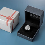 Personalized Brass Signet Ring Laser Engraved Custom Logo Wedding Gift