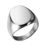 Personalized Brass Signet Ring Laser Engraved Custom Logo Wedding Gift