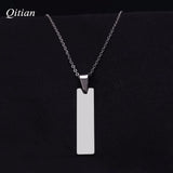 Personalized Name Bar Necklace Stainless Steel Jewelry