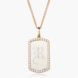 Personalized Stainless Steel Rectangle Name Necklace