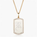 Personalized Stainless Steel Rectangle Name Necklace