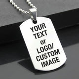Custom Stainless Steel Dog Tag Pendant - Military Gift