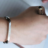 Men's Leather Bracelet With Name Stainless-steel Gift