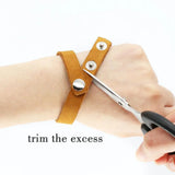 Personalized Leather Bracelet Custom Engraved Name Quote Charm Christmas Gift