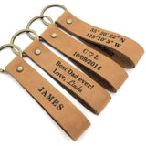 Personalized Leather Keychain for Him