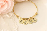 Letter Bracelet Zirconia Initial Cuff Jewelry