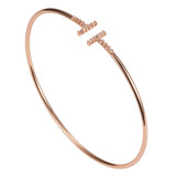 Letter Bracelet Initial Bangle Zirconia Pave DIY Diamond Bracelets