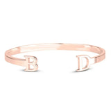 Letter Bracelets for Women Stainless Steel Name Initials Adjustable Bangle