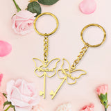 Personalized Butterfly Keychain for Women, Romantic Name Hollow Out Keyring