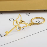 Personalized Butterfly Keychain for Women, Romantic Name Hollow Out Keyring