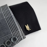Initials Cufflinks Stainless Steel Men Shirt Cuff Buttons Gift