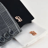 Personalized Initials Cufflinks Stainless Steel Men's Shirt Button