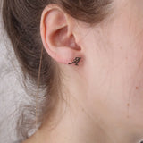 Letter Earring Studs Stainless Steel One Initial Girl Gift