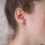 Letter Earring Studs Stainless Steel One Initial Girl Gift