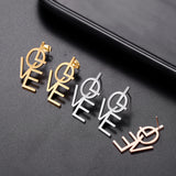 Personalized Letter Earrings Stainless Steel Jewelry Gift