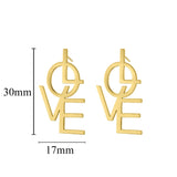 Personalized Letter Earrings Stainless Steel Jewelry Gift