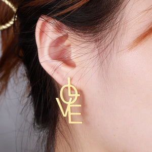 Personalized Letter Earrings Stainless Steel Jewelry Gift