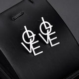 Personalized Letter Earrings Stainless Steel Jewelry Gift