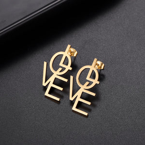 Personalized Letter Earrings Stainless Steel Jewelry Gift